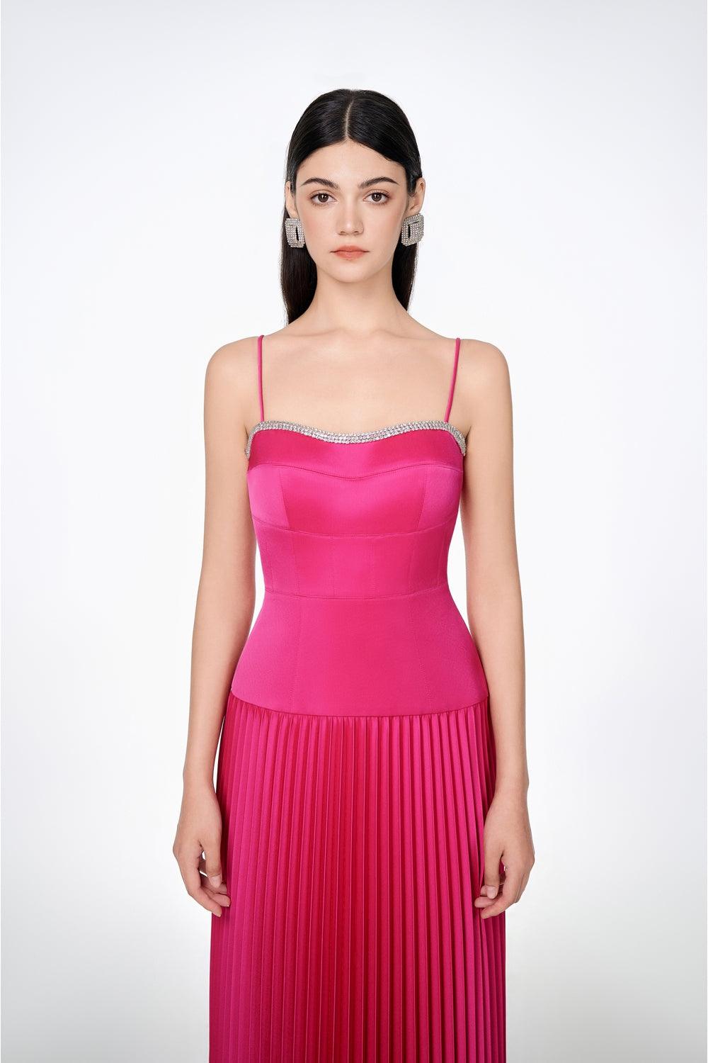 Camisole Pleated Maxi Dress